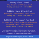 History of the Talmud - Three Part Series with Rabbi Dr. Ari Bergmann