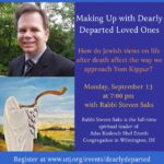 Pre-Yom Kippur Class with Rabbi Steven Saks