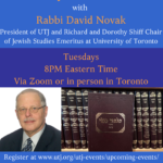 Talmud Shiur with Rabbi David Novak (Every Tuesday)