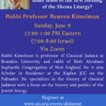 How does the inexplicable poem for Shavuot, Akdamut, make sense of the first blessing of the Shema Liturgy? with Rabbi Professor Reuven Kimelman