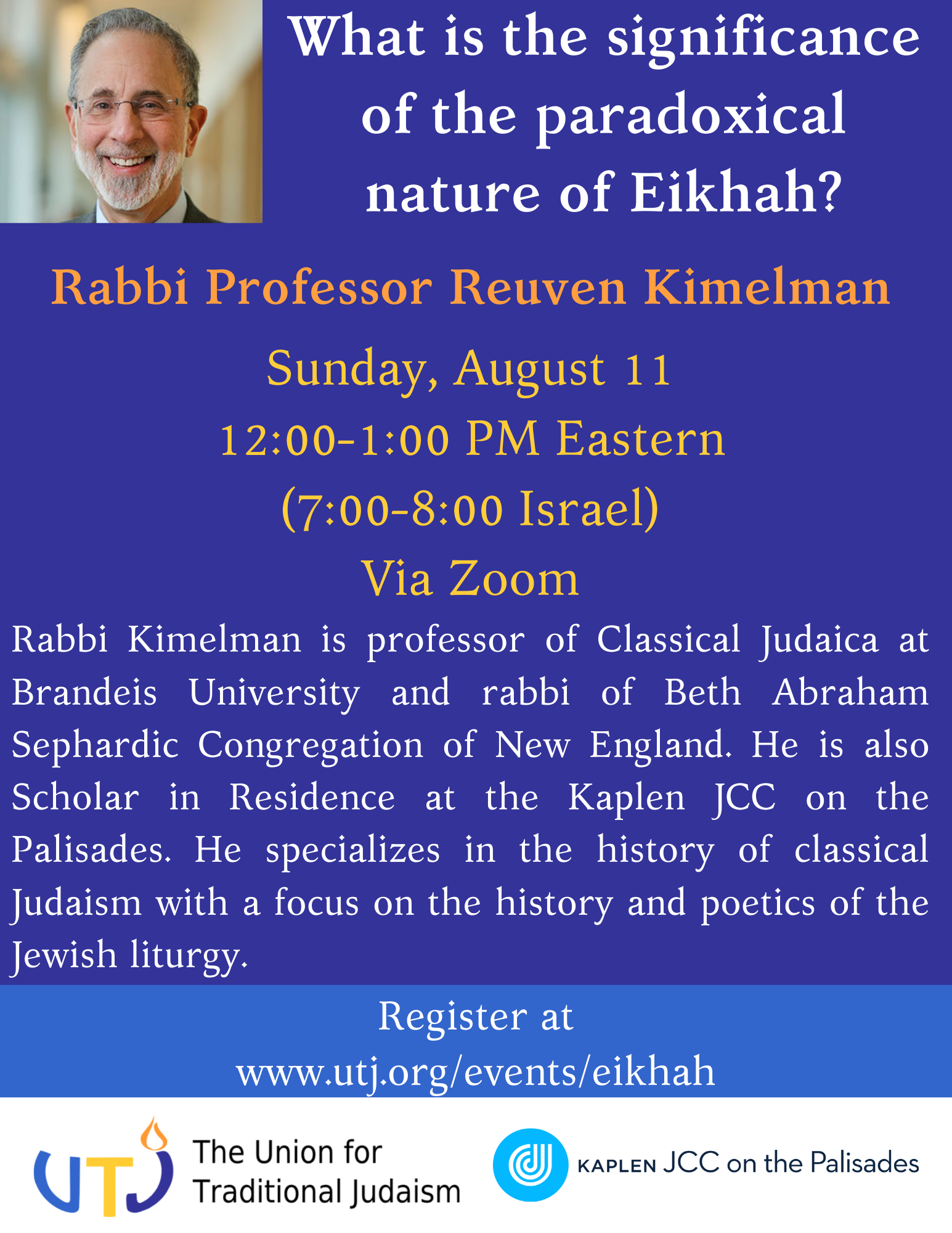 What is the significance of the paradoxical nature of Eikhah? with Rabbi Professor Reuven Kimelman