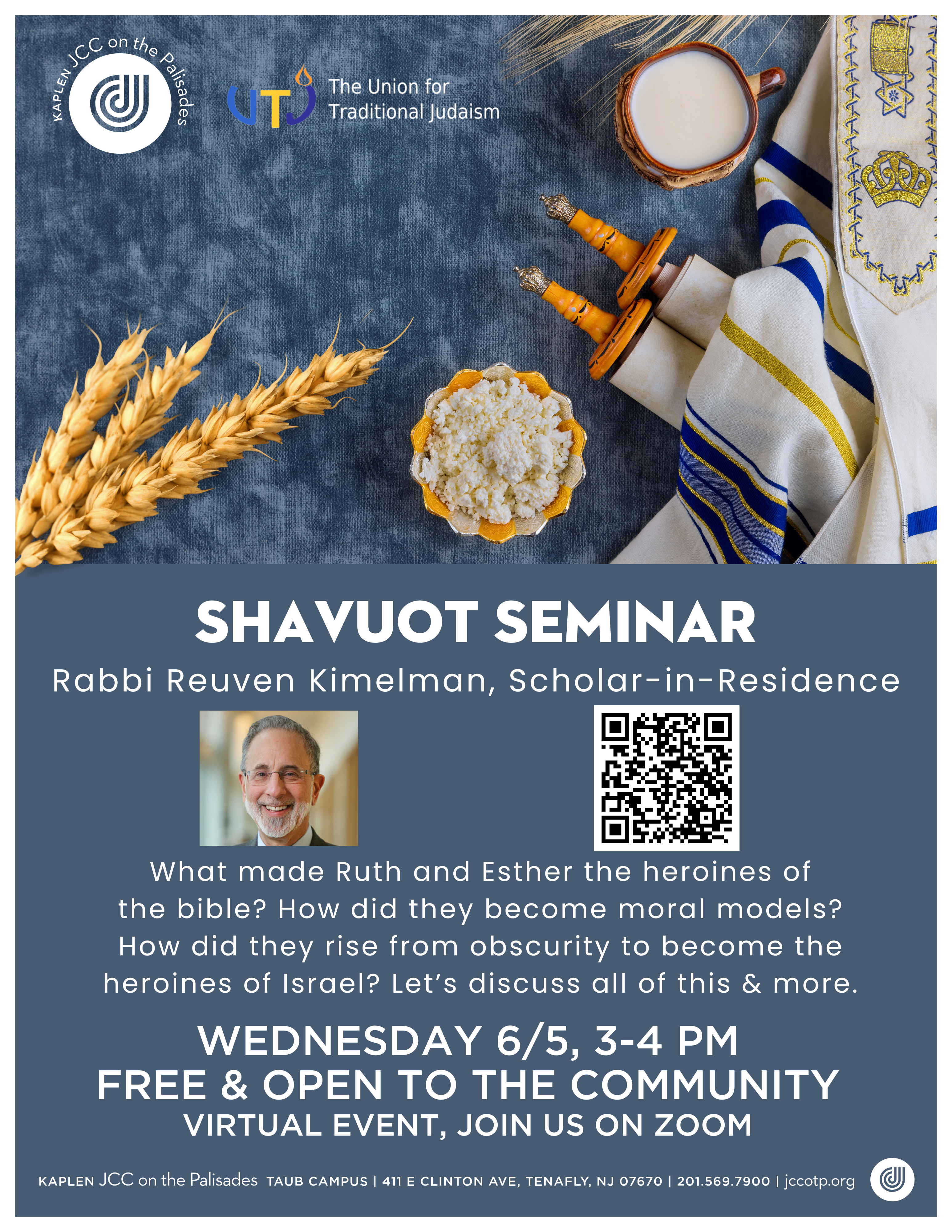 Shavuot Semiar - Why are the Books of Ruth and Esther so much alike? with Rabbi Professor Reuven Kimelman